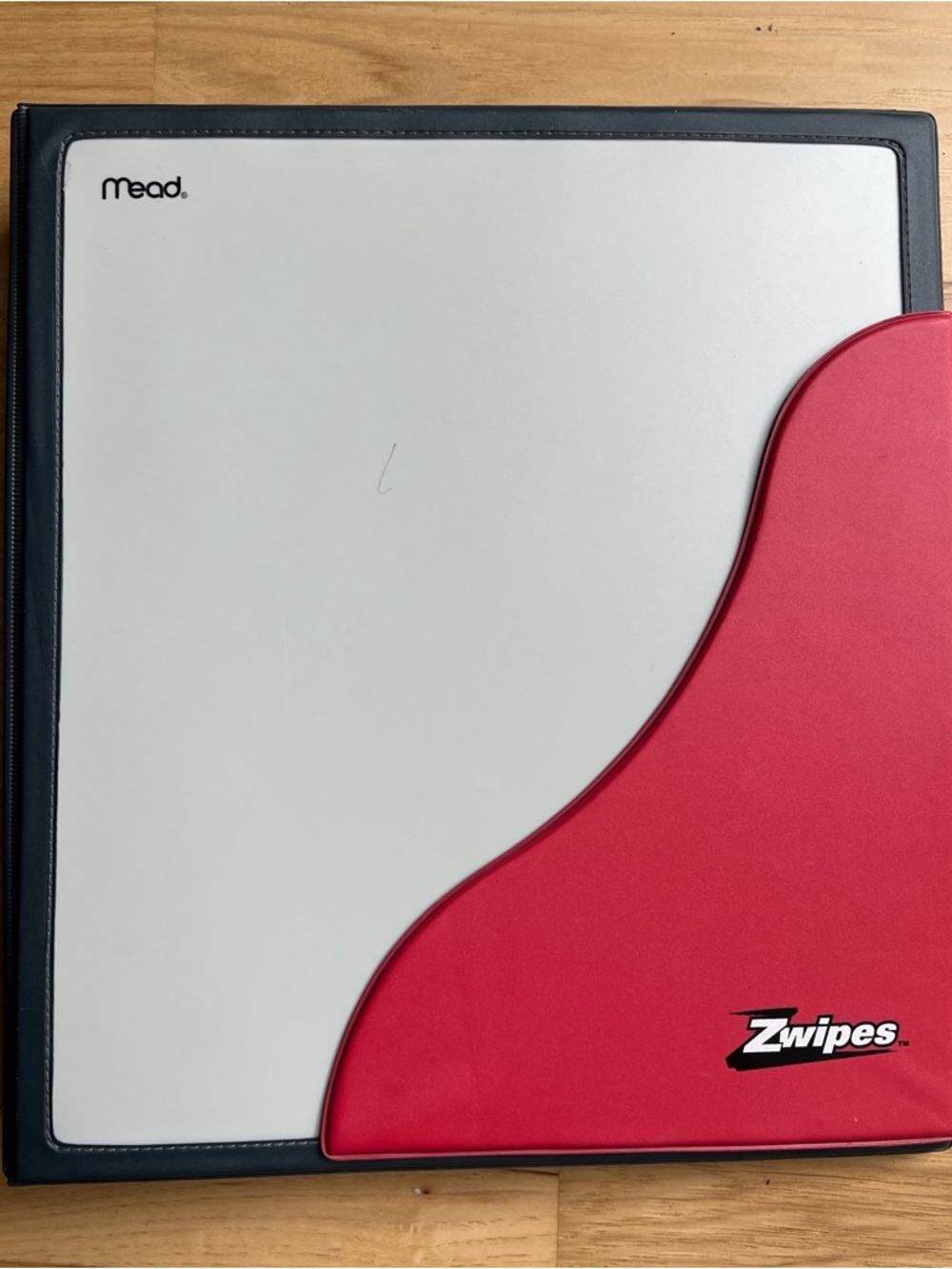 Mead Zwipes Dry Erase Board Folder - White & Red